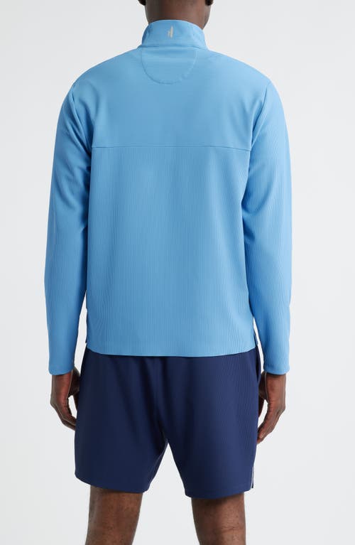Johnnie-o Hoppin Rib Quarter Zip In Blue