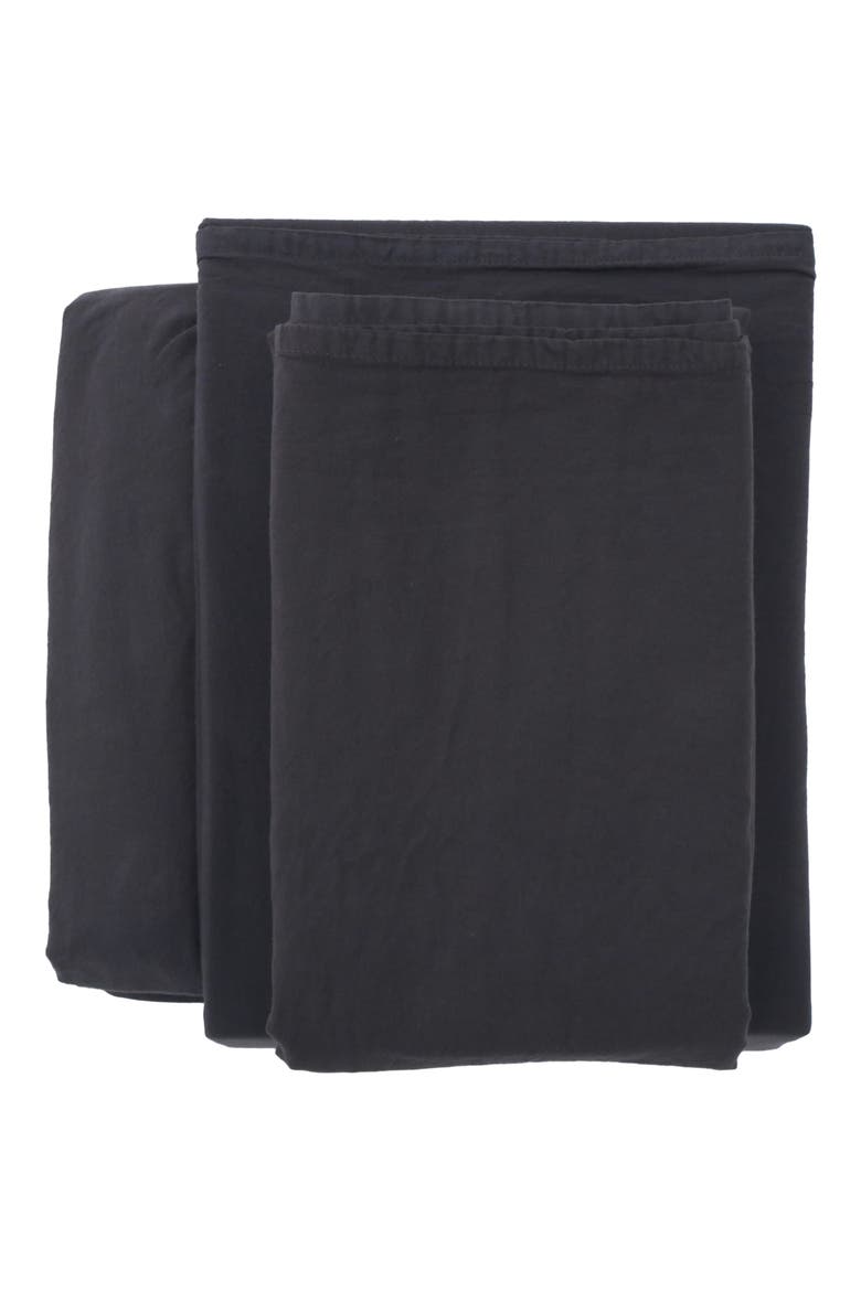 Mateo Crinkled Cotton Sheet Set, Main, color, MIDNIGHT