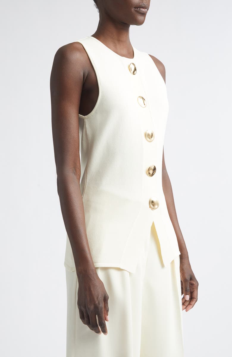 Altuzarra Happer Button-Up Sweater Vest, Alternate, color, 000102 Ivory