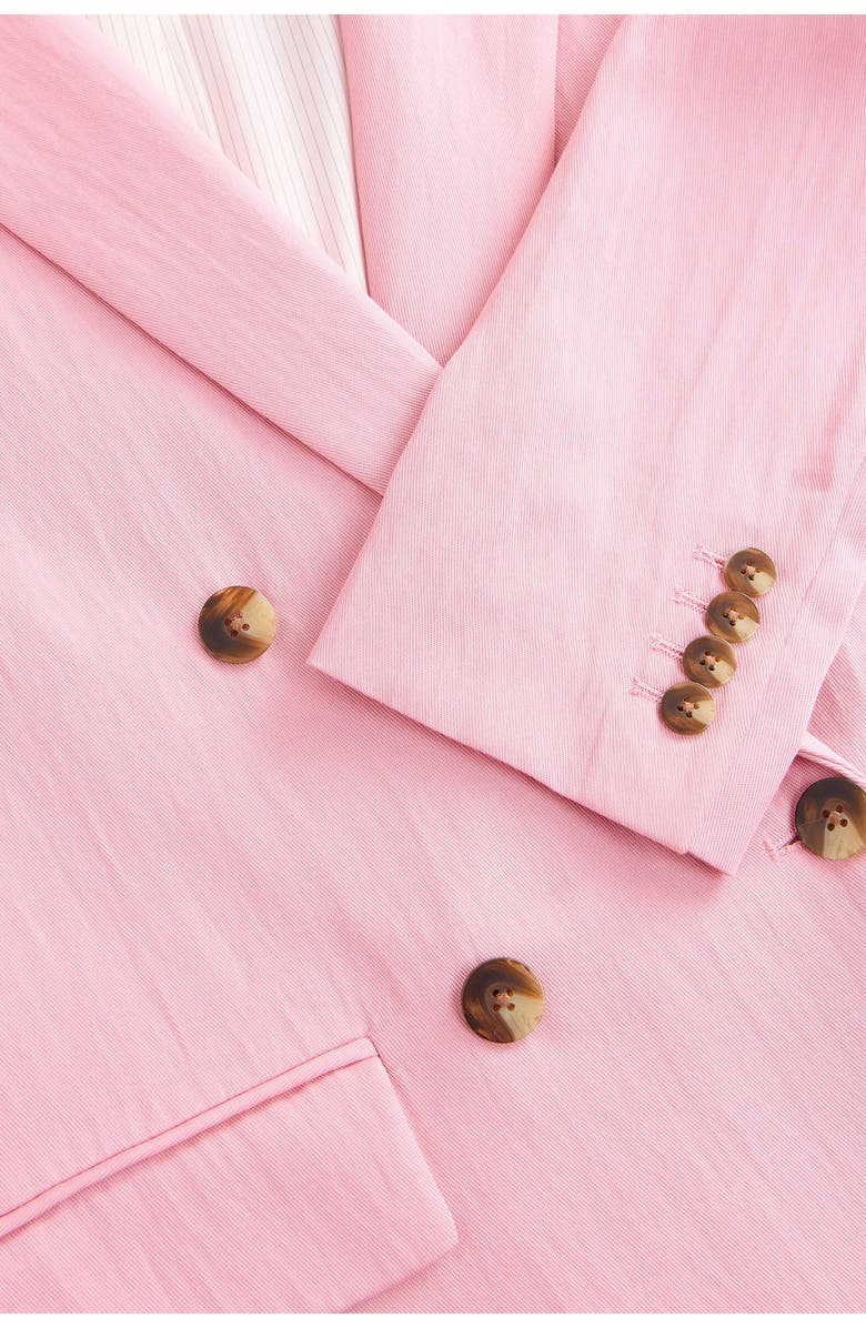 NEXT Tailored Double Breasted Blazer, Alternate, color, Pink