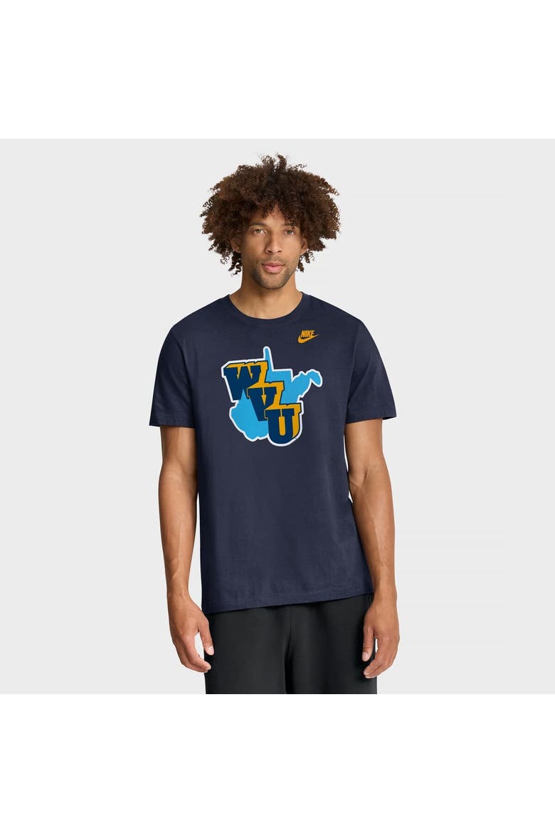 Men's Nike Navy West Virginia Mountaineers 1965 Throwback T-Shirt, Main, color, Navy