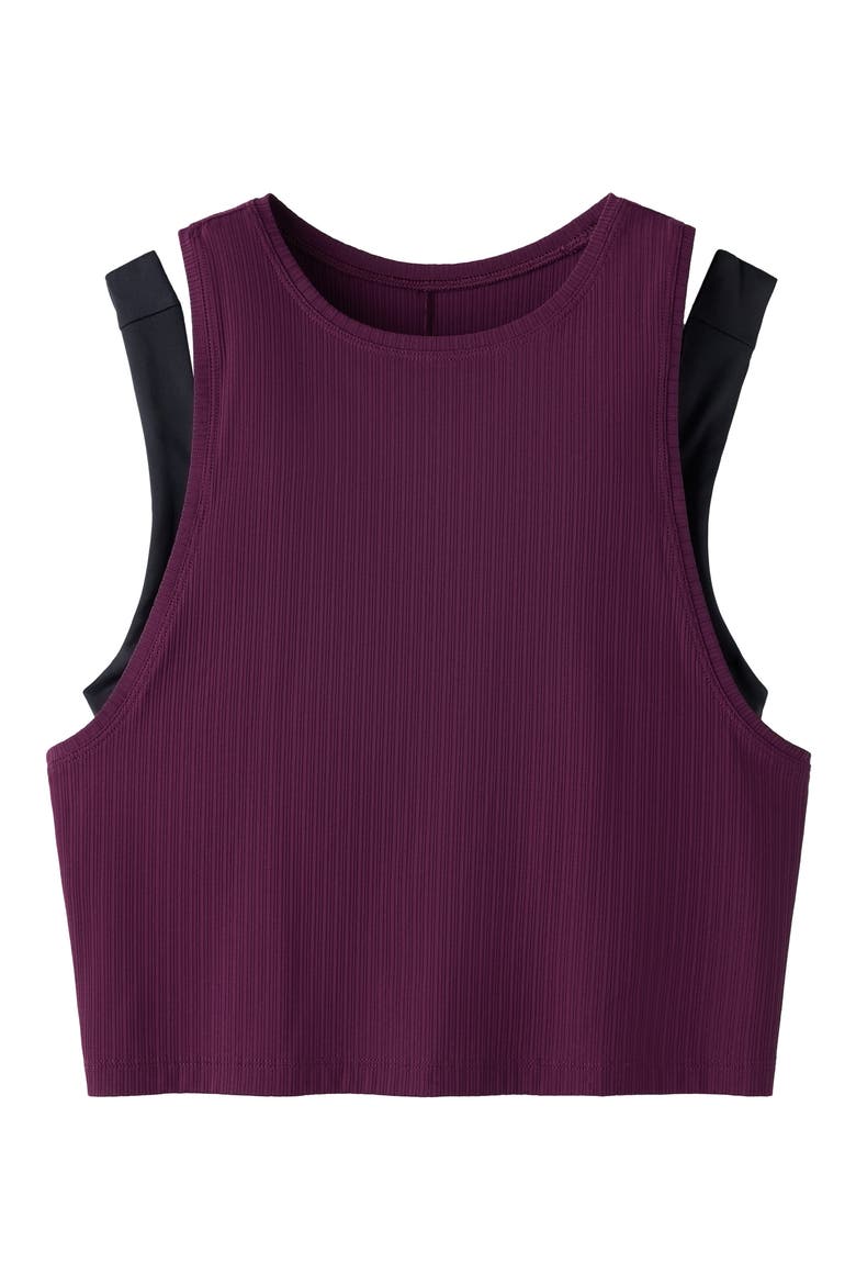 Lightspeed Layered Performance Tank, Alternate, color, DARK BERRY