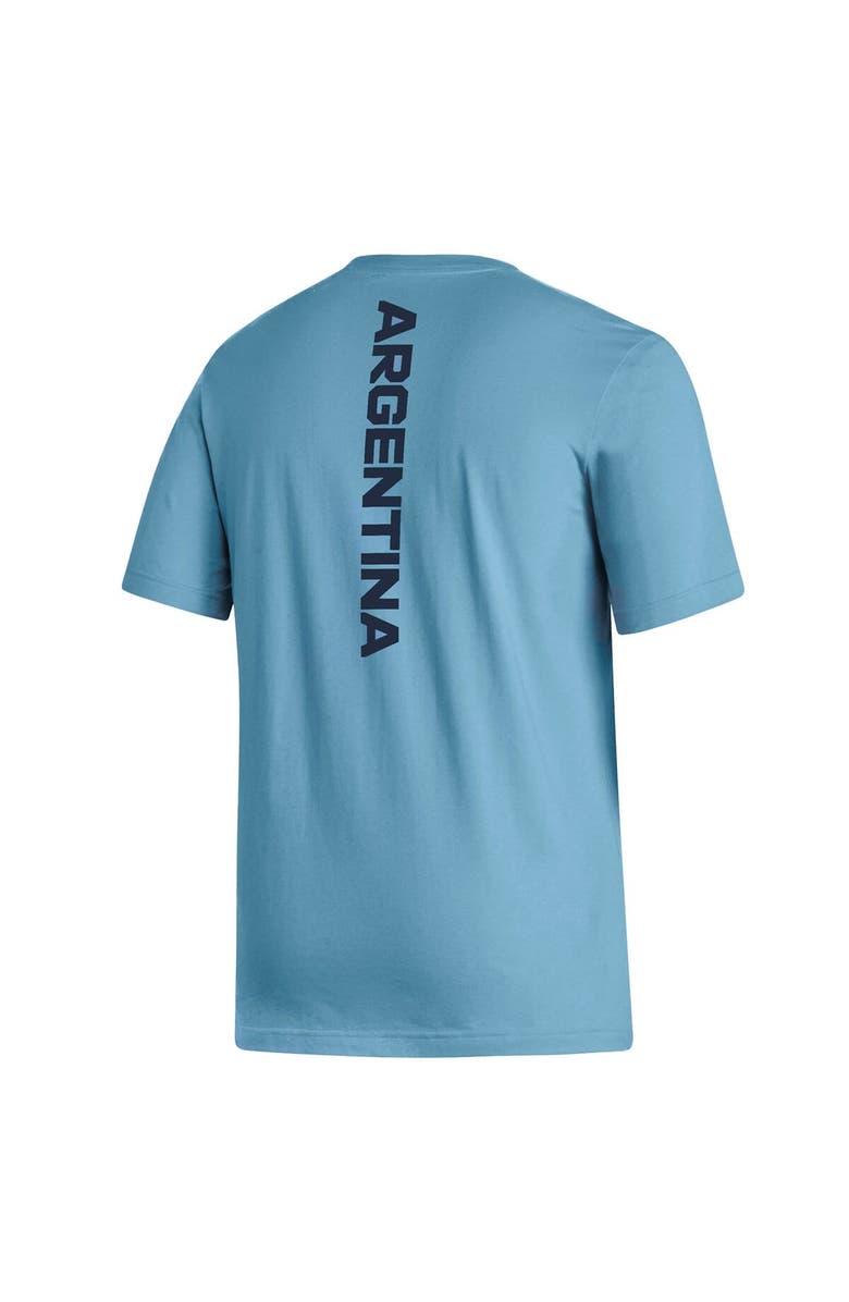 adidas Men's adidas Light Blue Argentina National Team Vertical Back T-Shirt, Alternate, color, Light Blue