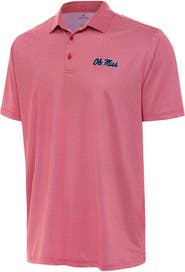 ANTIGUA Men's Antigua Red/White Ole Miss Rebels Rings Polo