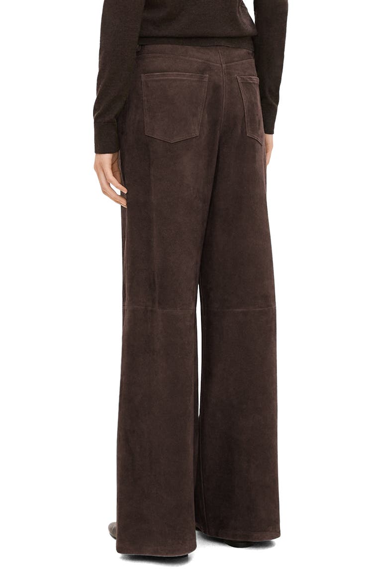 Wide Leg Suede Jeans, Alternate, color, CACAO - DAJ