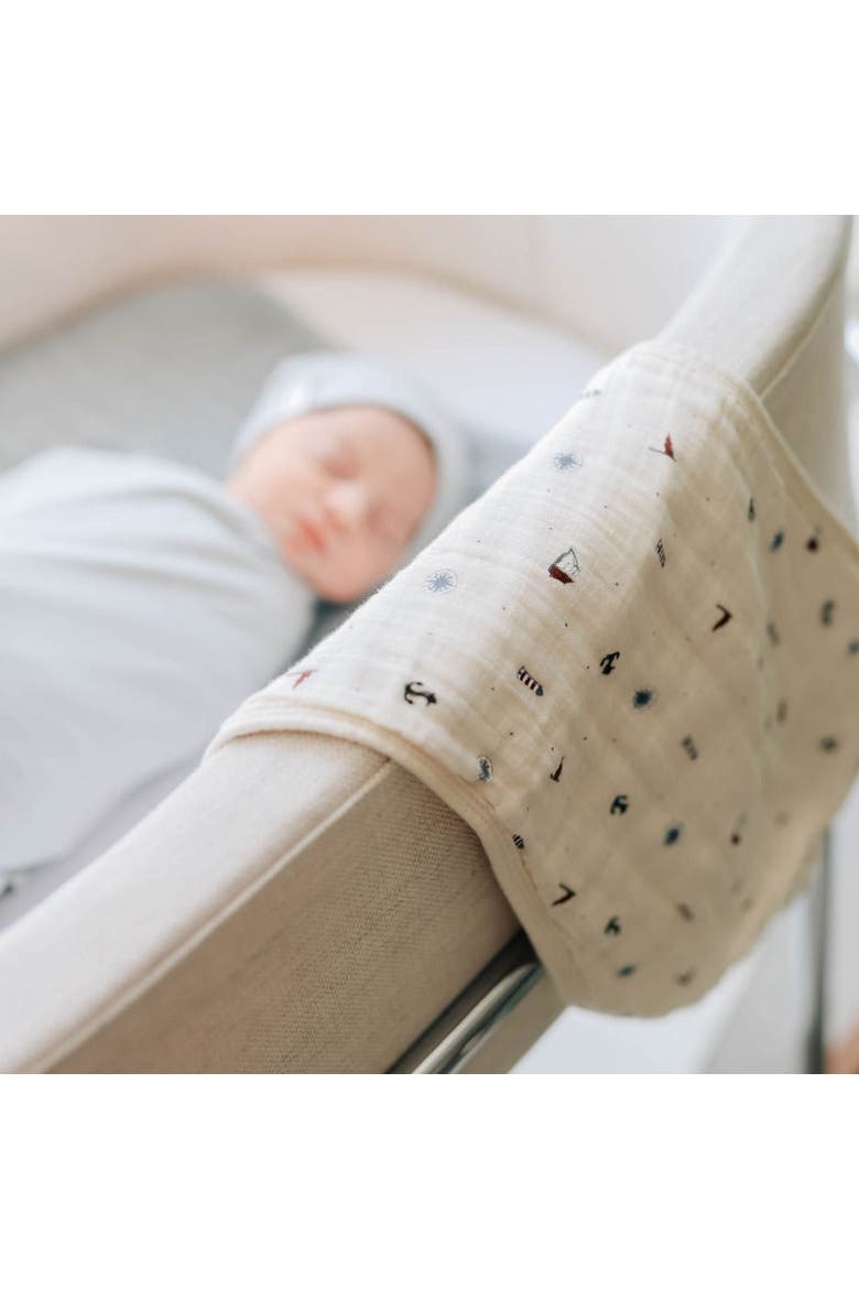 Baby Muslin Burp Cloths 3 Pack, Alternate, color, Nautical Blue
