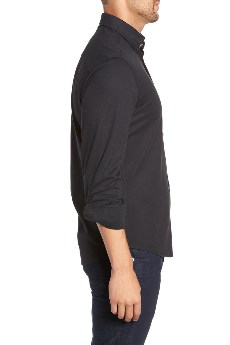 Regular Fit Knit Shirt, Alternate, color, BLACK