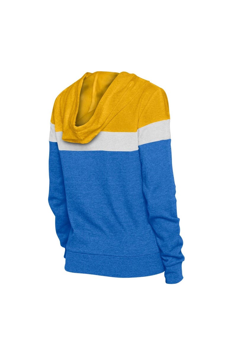 New Era Women's New Era Royal/Gold Los Angeles Rams Throwback Colorblock Full-Zip Hoodie, Alternate, color, Royal