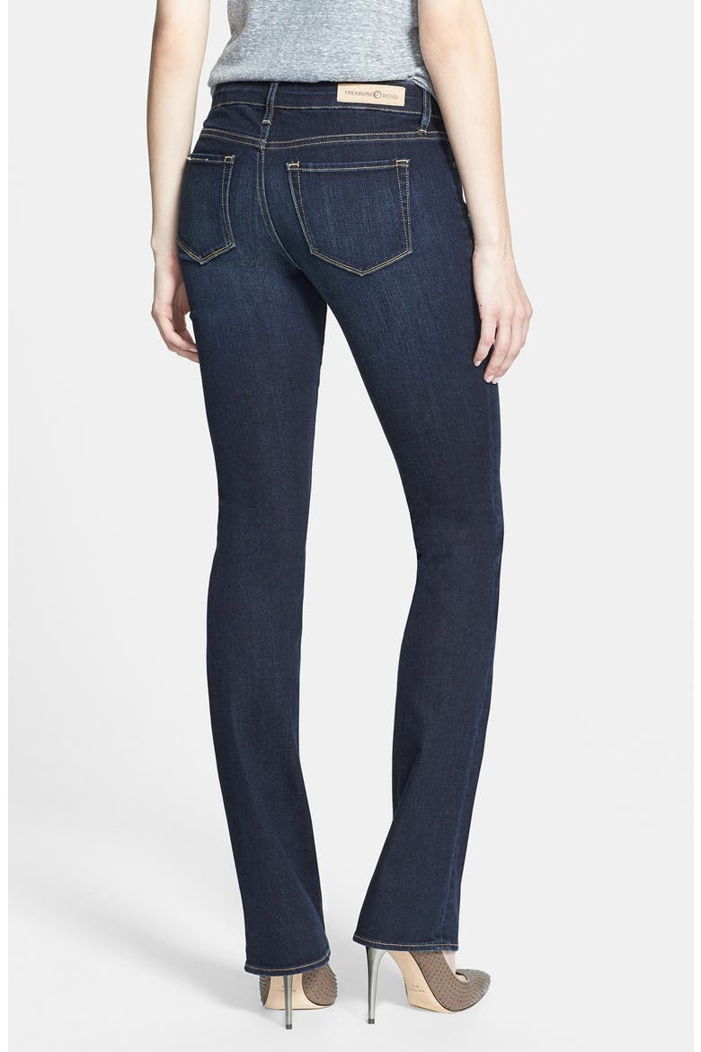Treasure&Bond Slim Bootcut Jeans, Alternate, color, DARK WASH