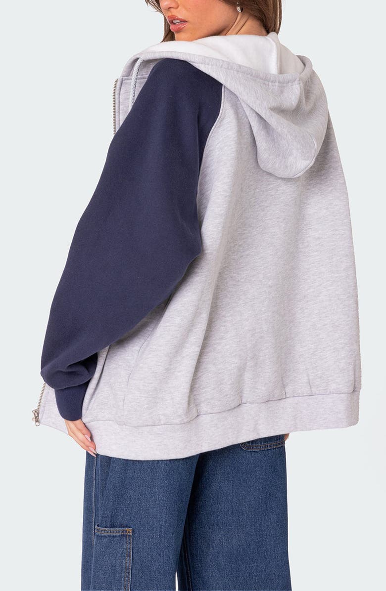 EDIKTED Oslo Zip Hoodie, Alternate, color, Gray-Melange