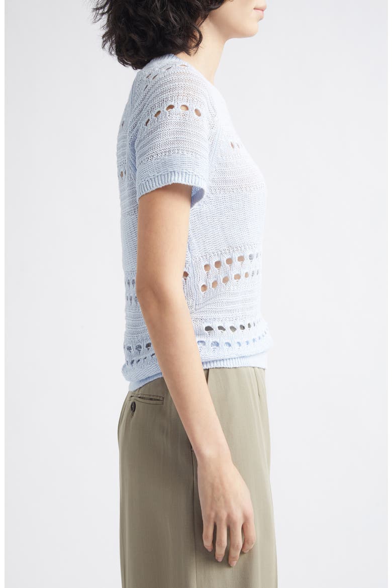 Chloe Raglan Sleeve Semisheer Linen Sweater, Alternate, color, LIGHT BLUE