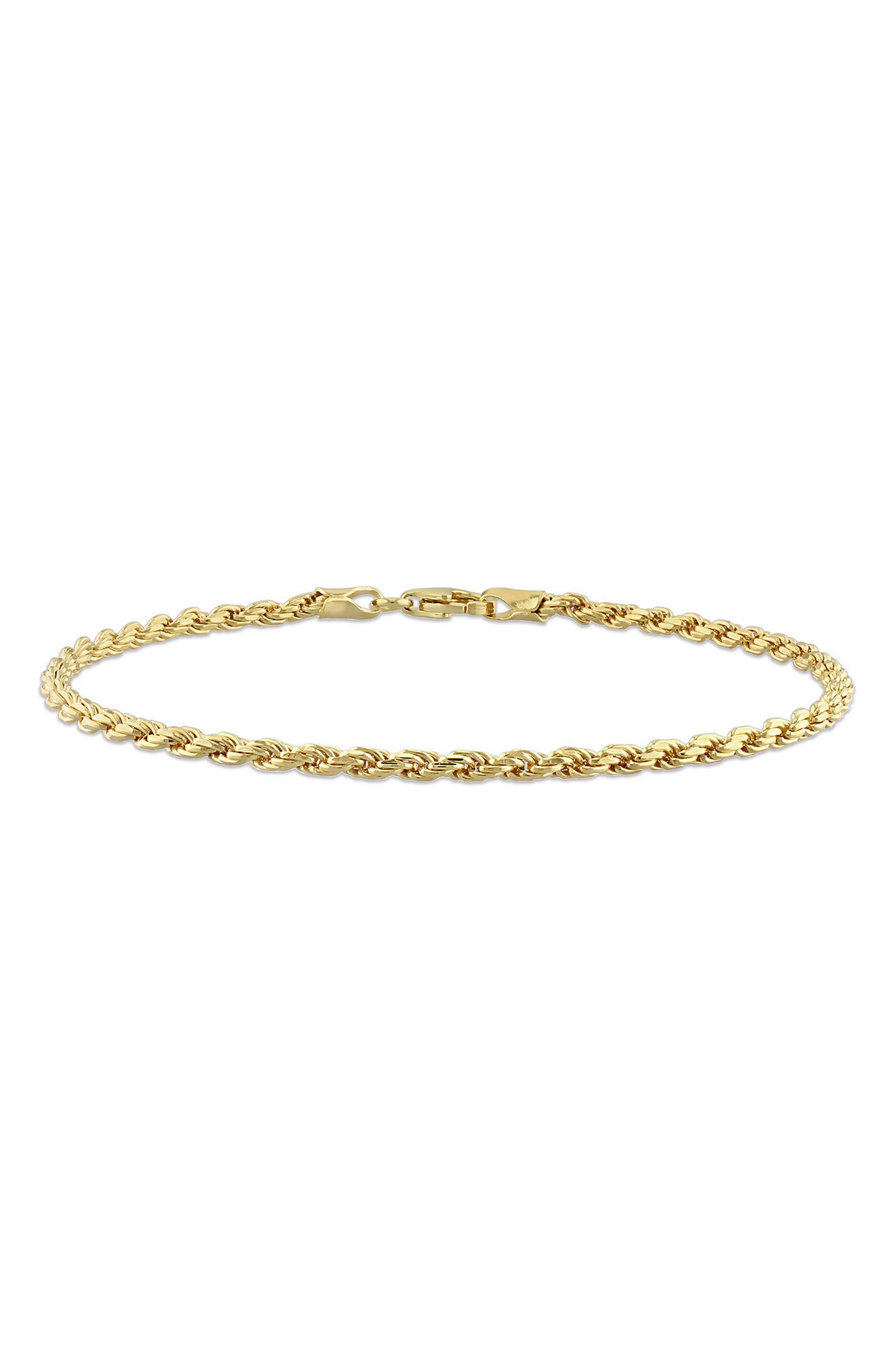 DELMAR 18K Yellow Gold Plated Sterling Silver Twisted Rope Bracelet