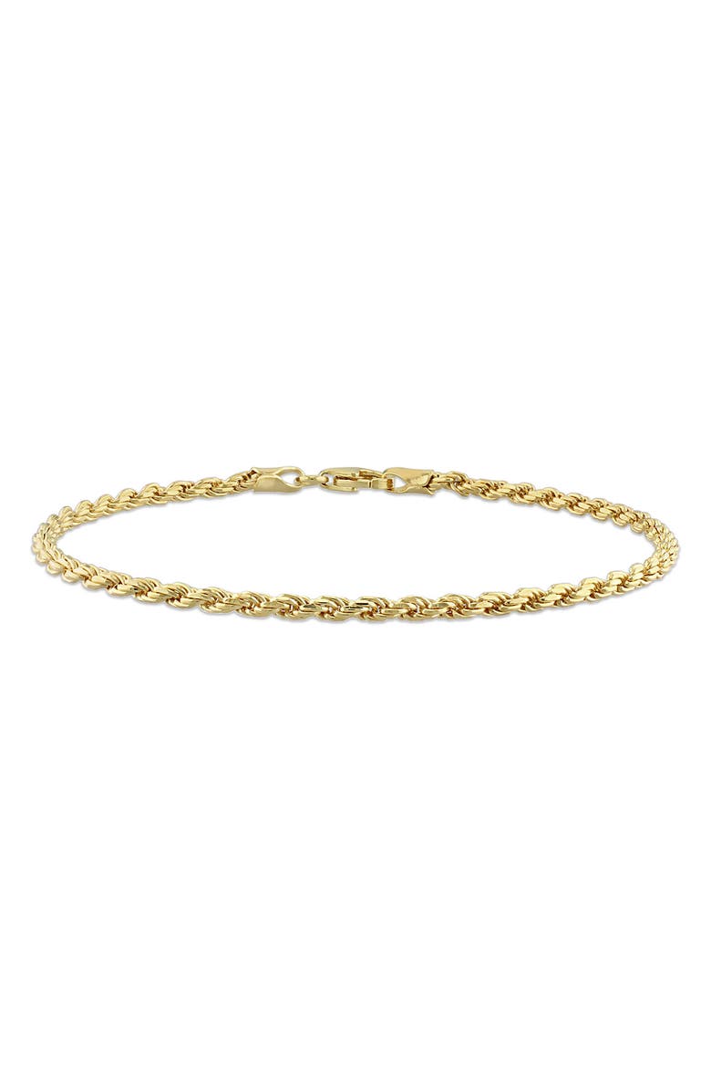 DELMAR 18K Yellow Gold Plated Sterling Silver Twisted Rope Bracelet, Main, color, Gold