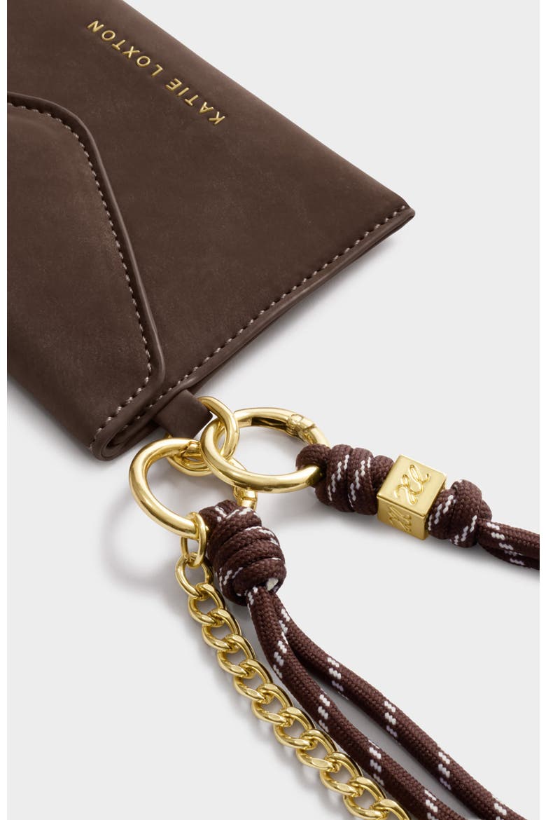 Cord Purse, Alternate, color, Bitter Chocolate Suedette