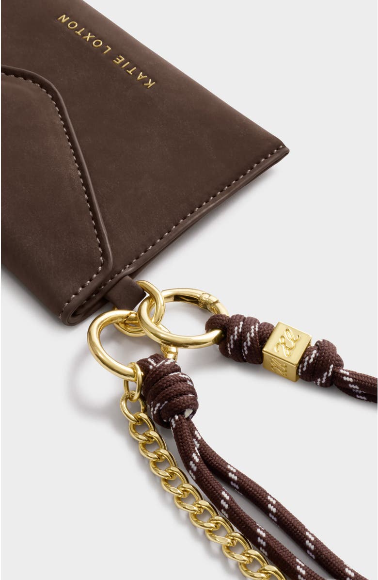 Katie Loxton Cord Purse, Alternate, color, Bitter Chocolate Suedette