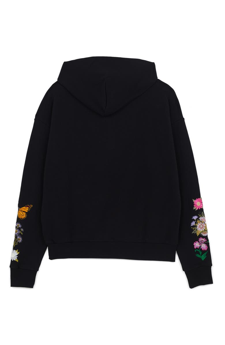 THE RAD BLACK KIDS Environment V2 Oversize Floral Embroidered Hoodie, Alternate, color, 