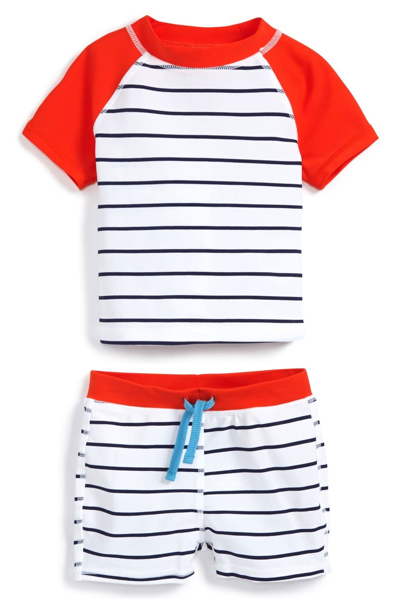 Two-Piece Rashguard, Main, color, WHITE BRETON STRIPE
