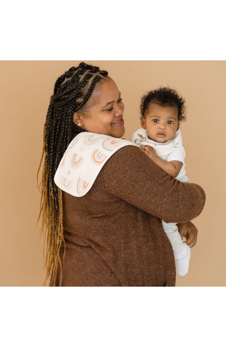 CRANE BABY 3-Pack Cotton Baby Burp Cloth Set, Alternate, color, Beige