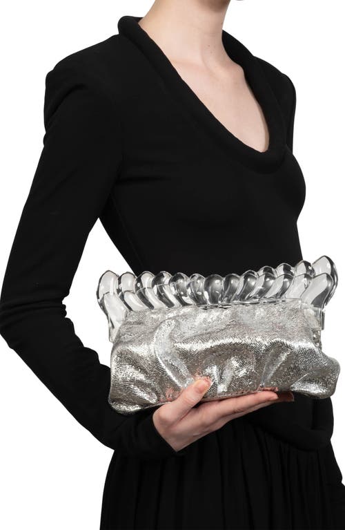 Alexis Bittar The Pouf Clutch In Silver