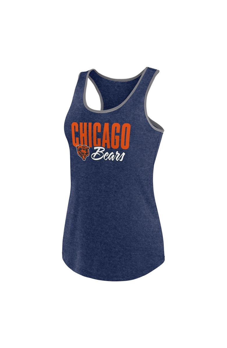 FANATICS Women's Fanatics Branded Heather Navy Chicago Bears Plus Size Fuel Tank Top, Alternate, color, 
