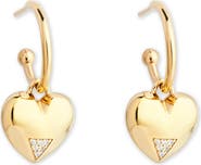 Toolally Art Deco Hearts Hoop Earrings