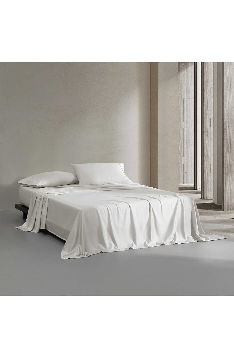 Calvin Klein Rekoop Sateen Sheet Set, Alternate, color, Bone