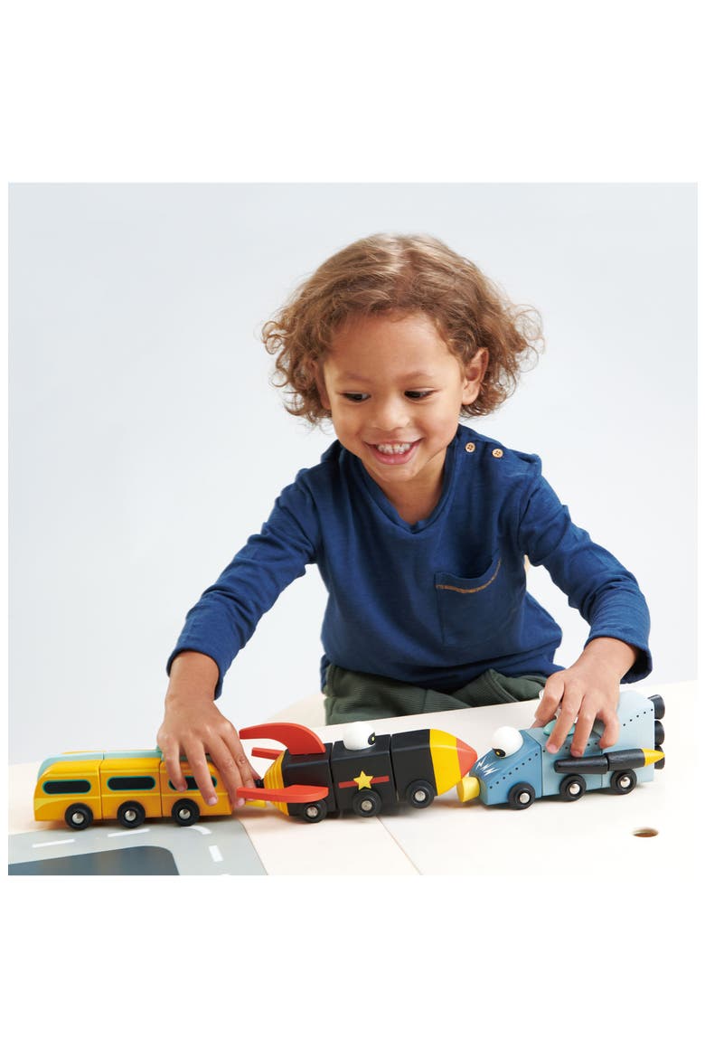Space Race Wooden Toy Playset, Alternate, color, MULTI