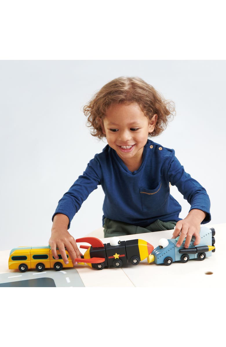 Tender Leaf Toys Space Race Wooden Toy Playset, Alternate, color, Multi