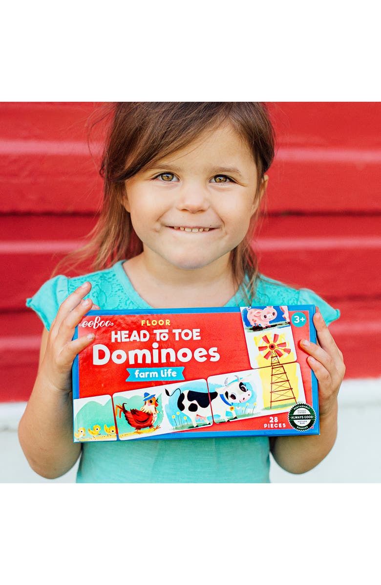 eeBoo Little Farm Head to Toe Dominoes, Alternate, color, Multi