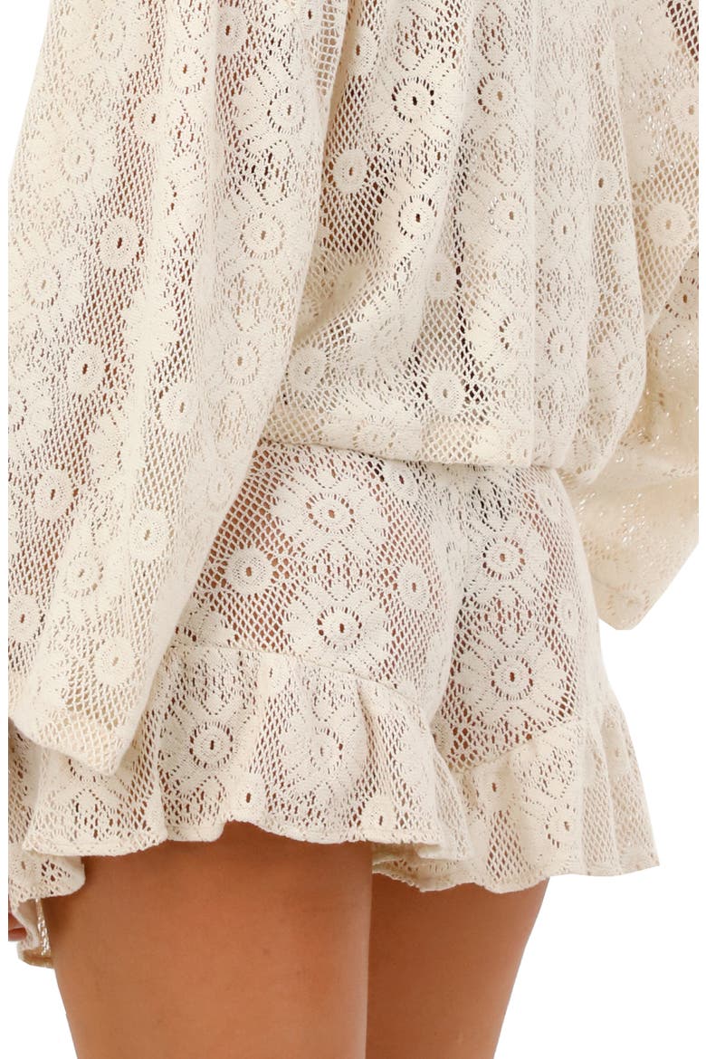 Moonwoven Hera Ruffle Shorts, Alternate, color, IVORY
