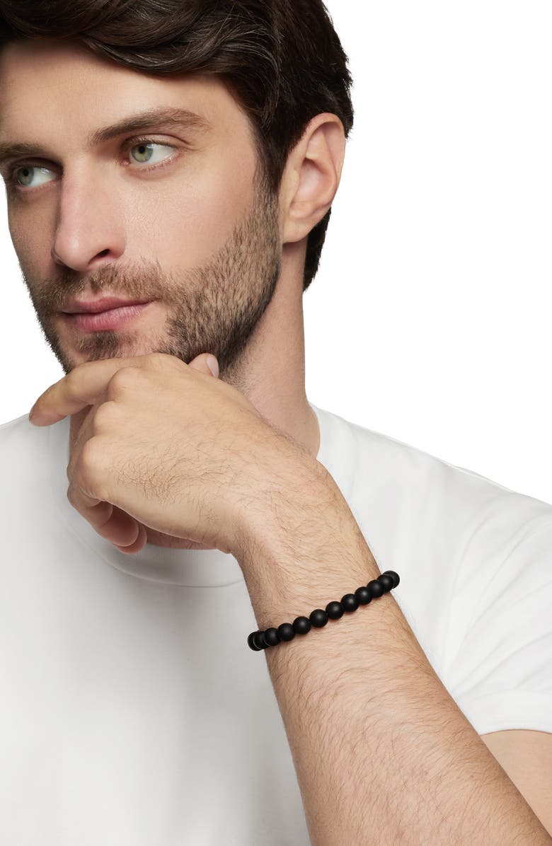 David Yurman Men's Spiritual Beads Bracelet, Alternate, color, Black Onyx