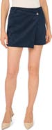 1.STATE Cross Front Faux Suede Miniskirt Skort