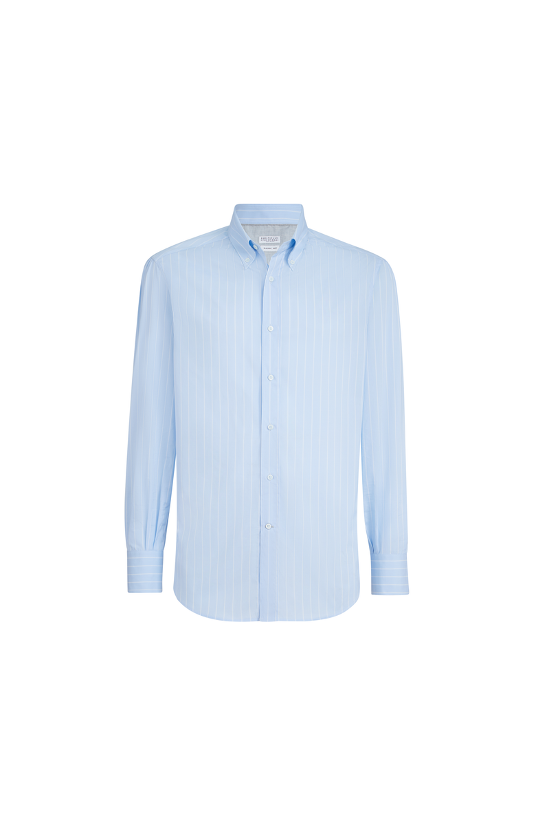 Brunello Cucinelli Button-down collar shirt, Main, color, Azure