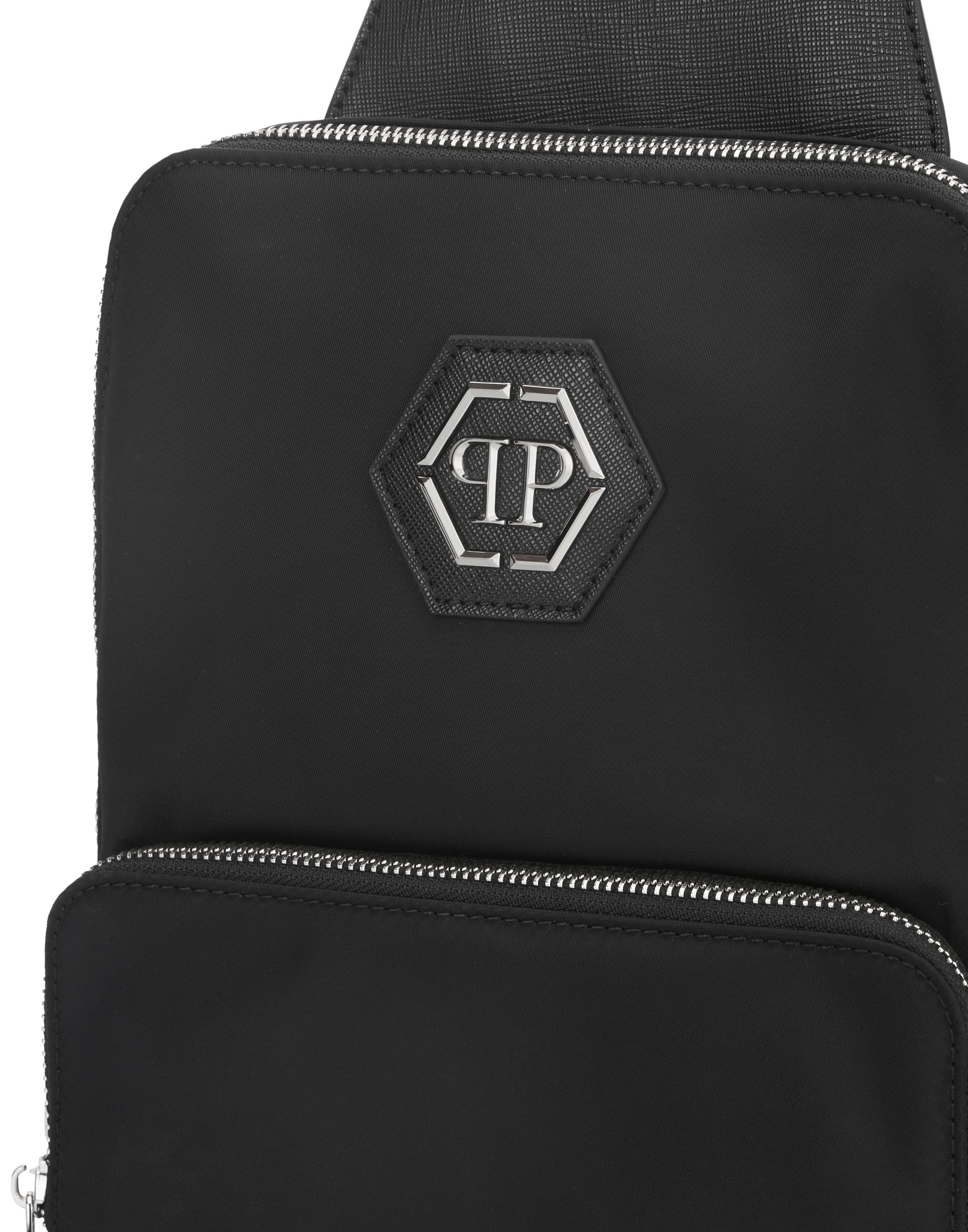 Nylon Cross Body Bag Men, Alternate, color, black