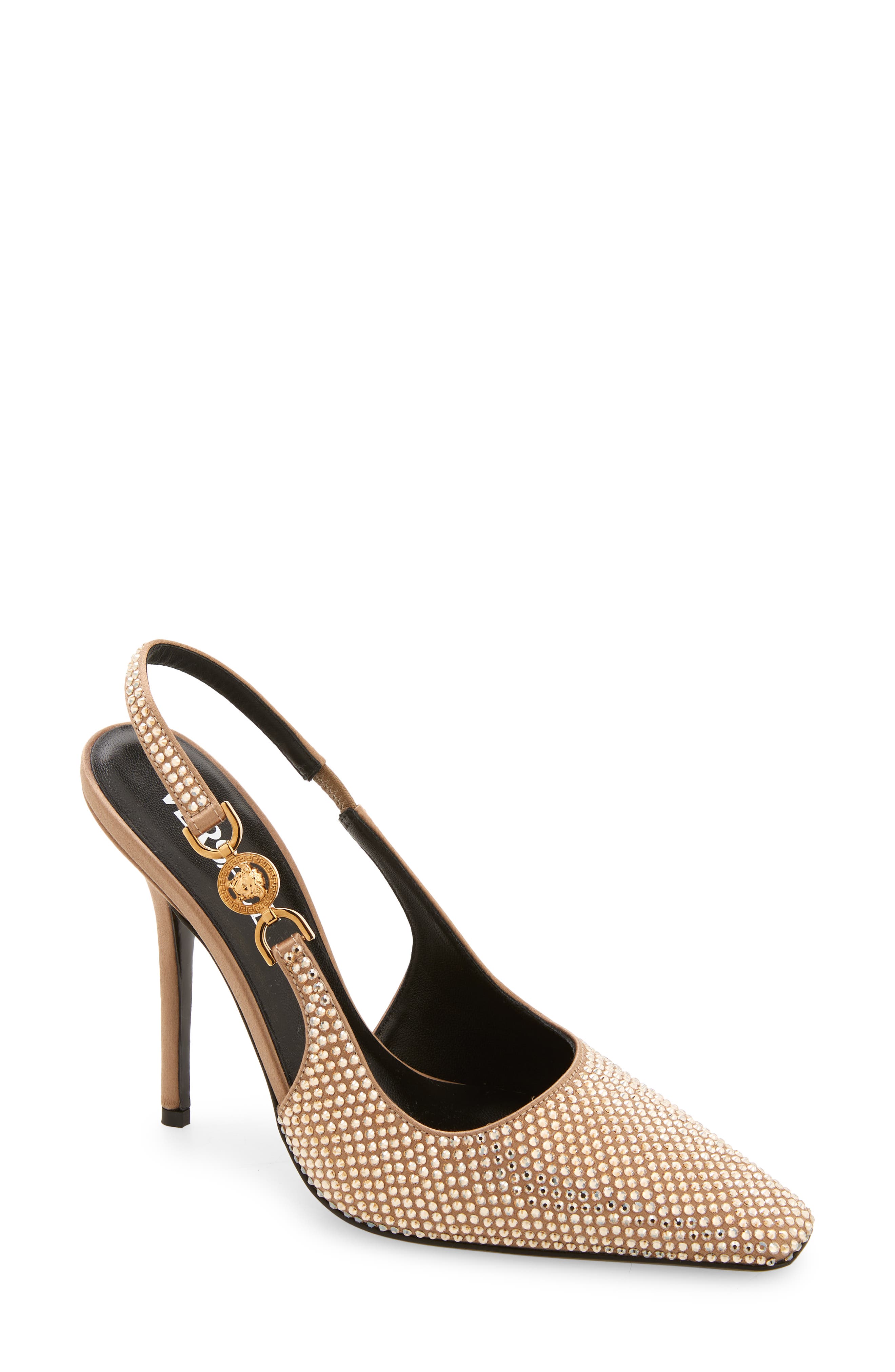 Crystal Slingback Pump, Main, color, CAMEL/ GOLD
