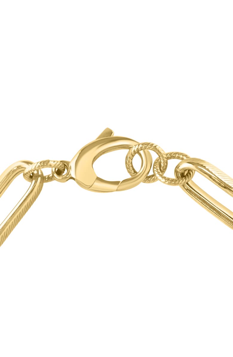 EFFY Paperclip Chain Bracelet, Alternate, color, Yellow