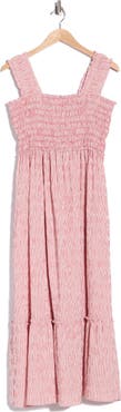MAX STUDIO Smocked Bodice Tiered Sundress