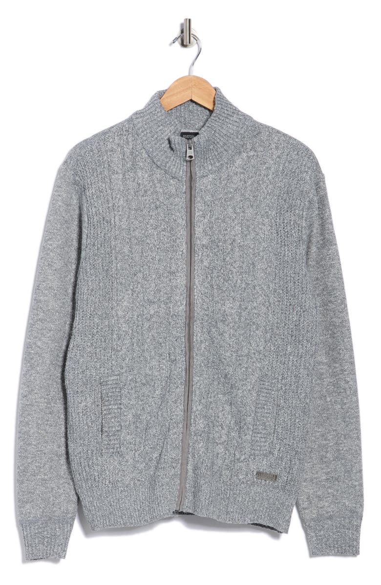 Buffalo Jeans Wactorio Zip Cardigan, Alternate, color, Light Grey Mix