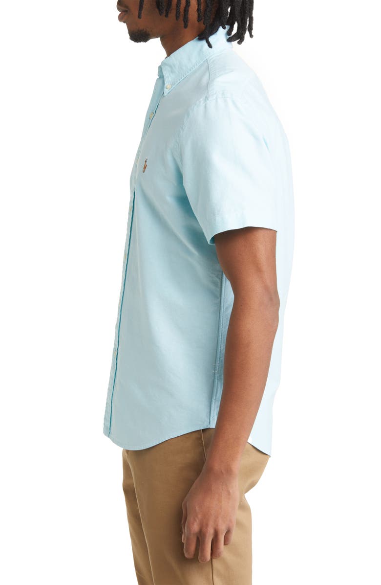 Polo Ralph Lauren Classic Fit Short Sleeve Button-Down Oxford Shirt, Alternate, color,