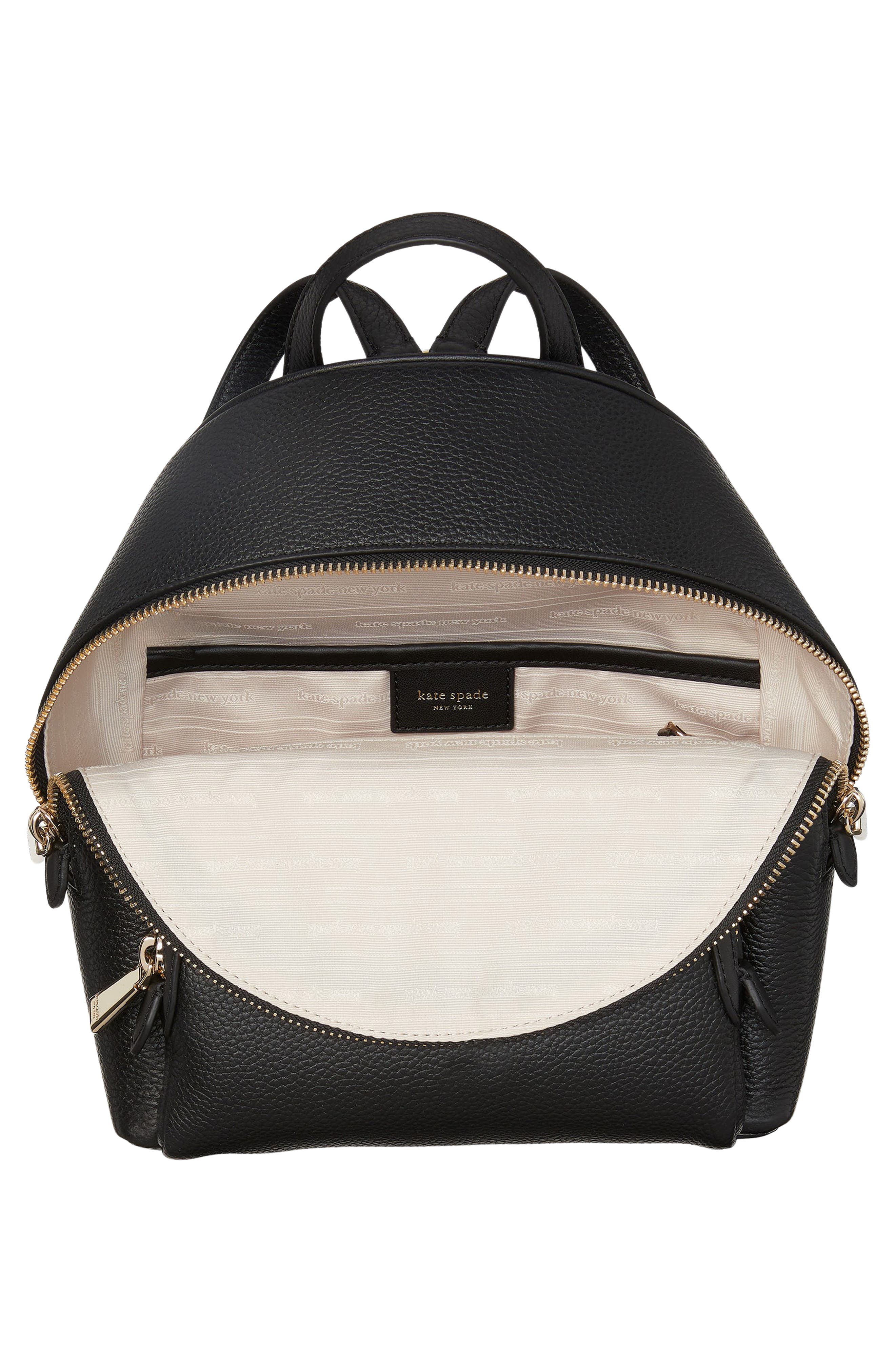 Kate Spade New York small hudson pebbled leather backpack, Alternate, color, 