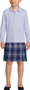 Lands' End School Uniform Kids Long Sleeve Interlock Polo Shirt