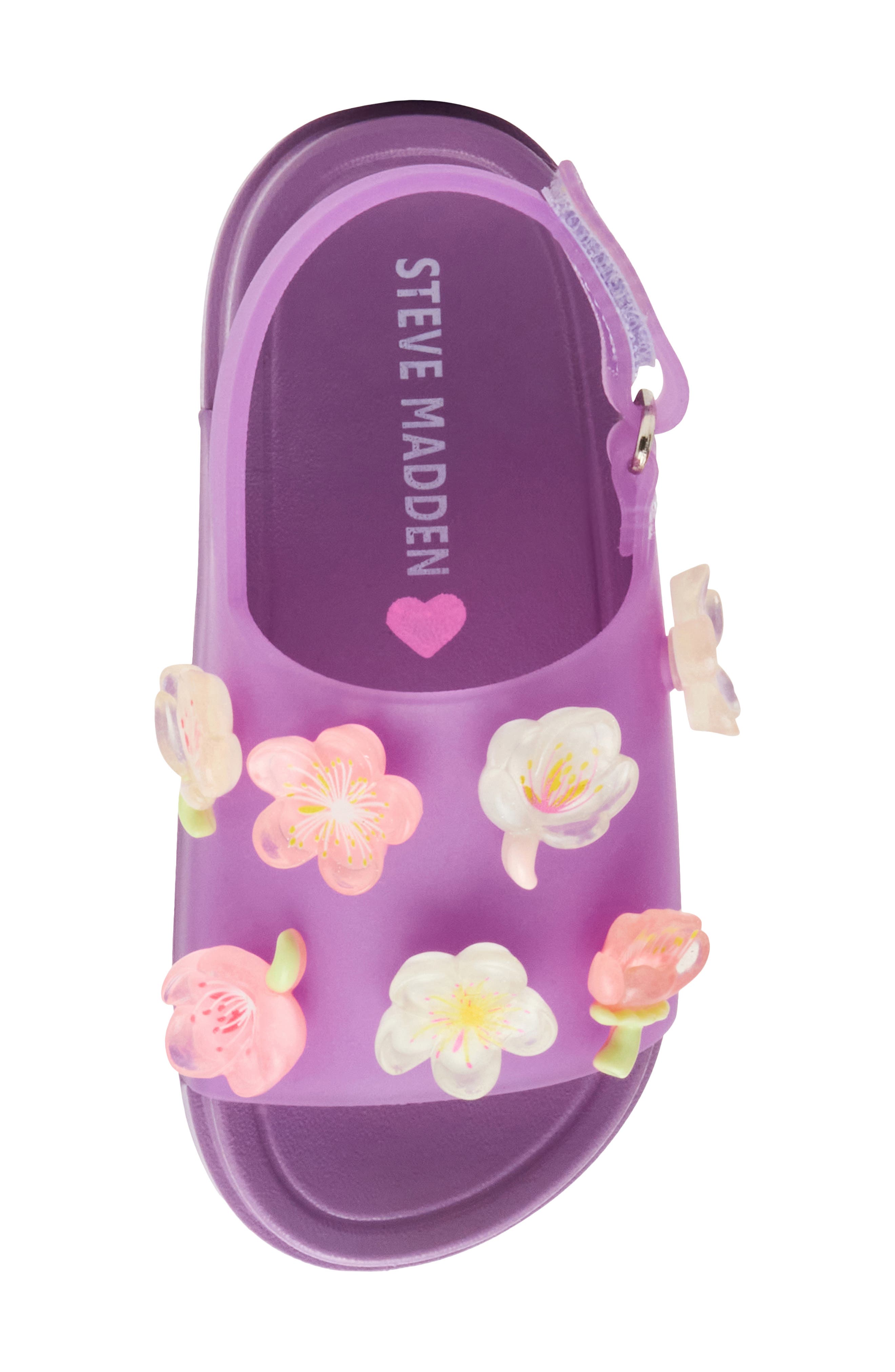 Steve Madden Kids' Tivey Floral Slingback Sandal, Alternate, color, Purple
