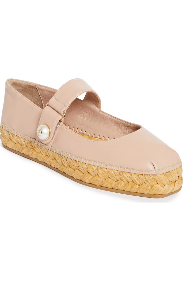 Jimmy Choo Fayence Espadrille Mary Jane Flat, Main, color, Macaron