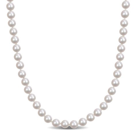 6.5-7mm Cultured Akoya Pearl Necklace 14k