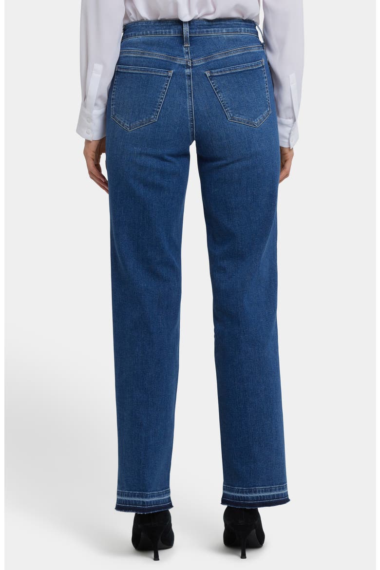 Bailey Release Hem High Waist Relaxed Straight Leg Jeans, Alternate, color, OPERA BLUE