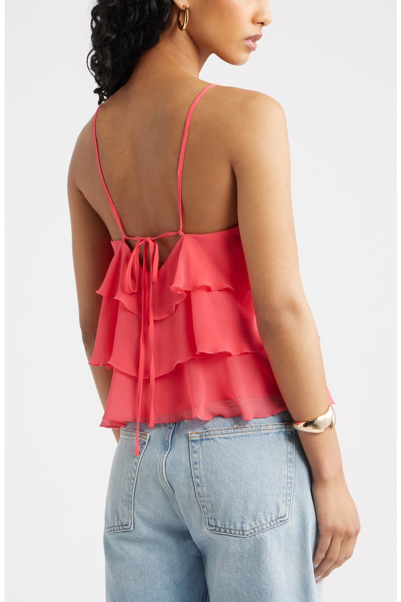 Ruffle Tiered Camisole, Alternate, color, PINK PARADISE
