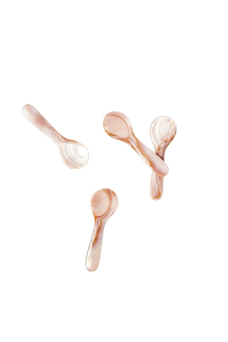 Seashell Spoons - Set of 4, Main, color, Pink