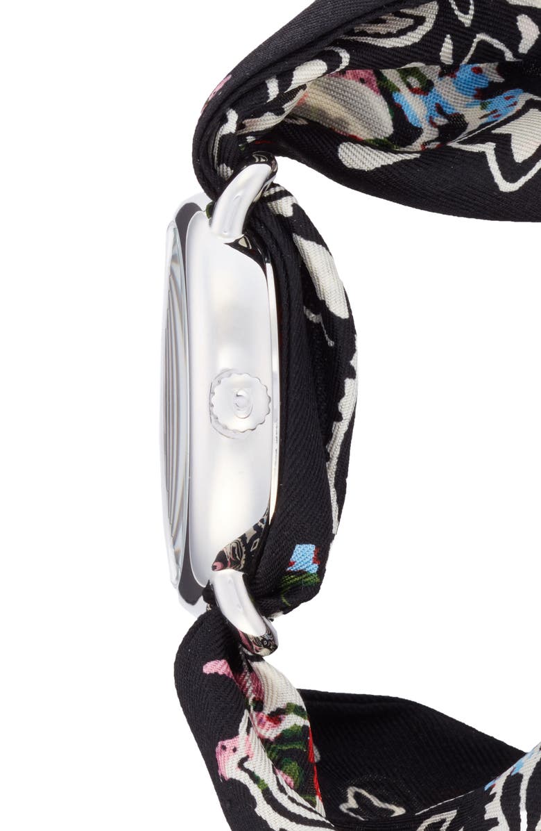 COACH Delancey Silk Scarf Wrap Watch, 36mm, Alternate, color, 