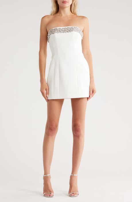A.L.C. Elsie Crystal Embellished Strapless Minidress