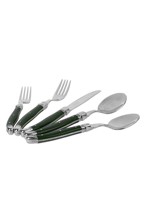 French Home 20-piece Laguiole Connoisseur Flatware Set In Green
